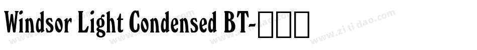 Windsor Light Condensed BT字体转换